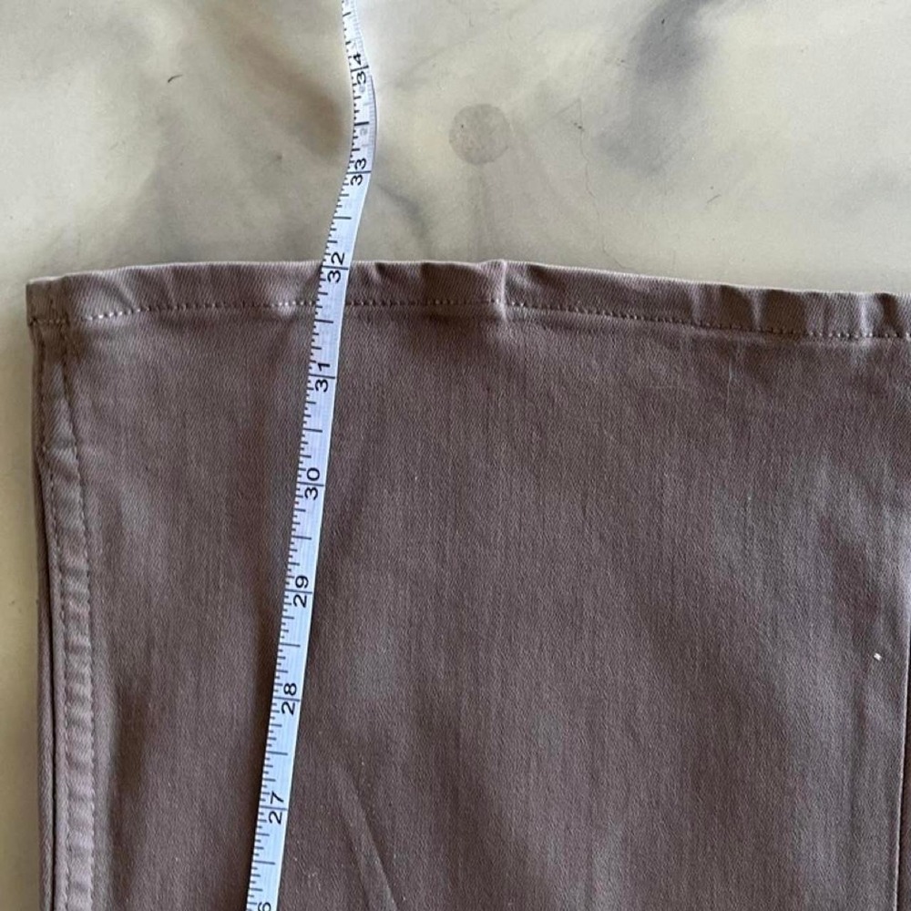 NWT Hudson Jeans Coated Straight Leg Dark Tan Waxed Denim
